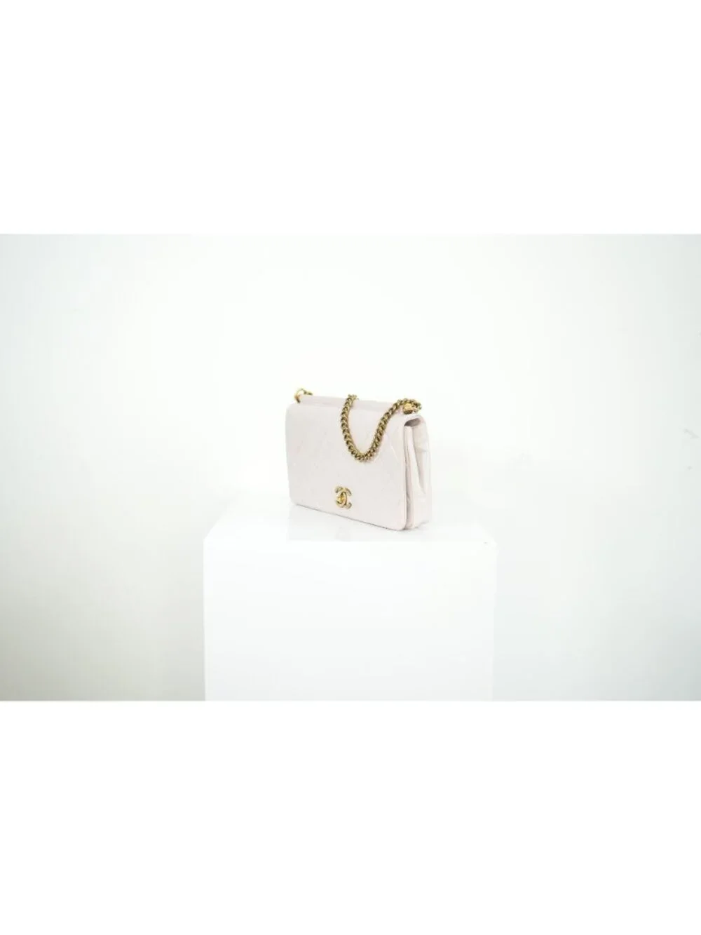 Chanel White Quilted Leather Shoulder Bag